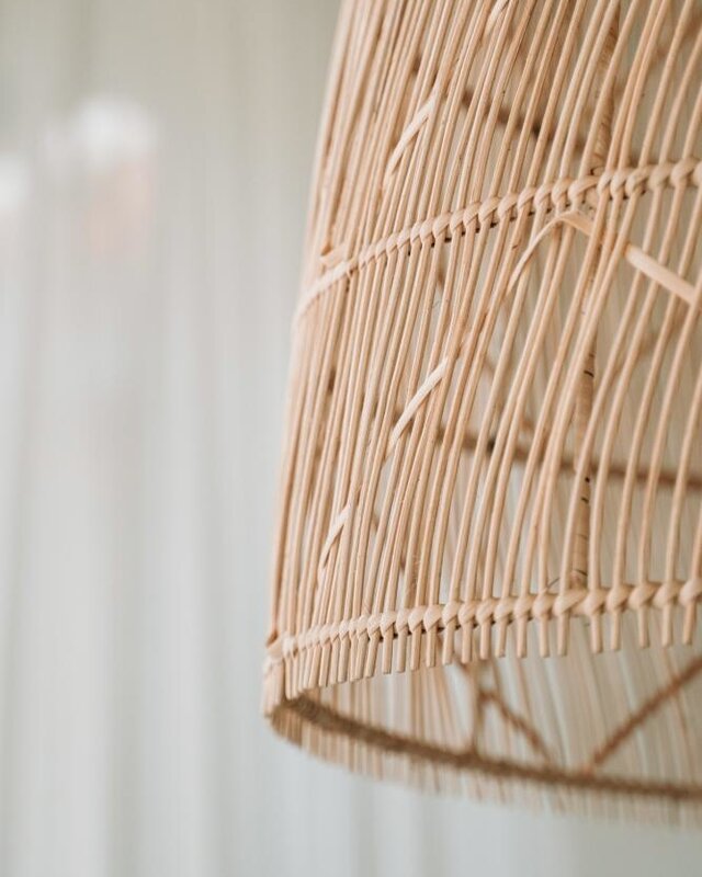 Bazar Bizar The Twister Pendant - Hanglamp - Natural - Rotan - M