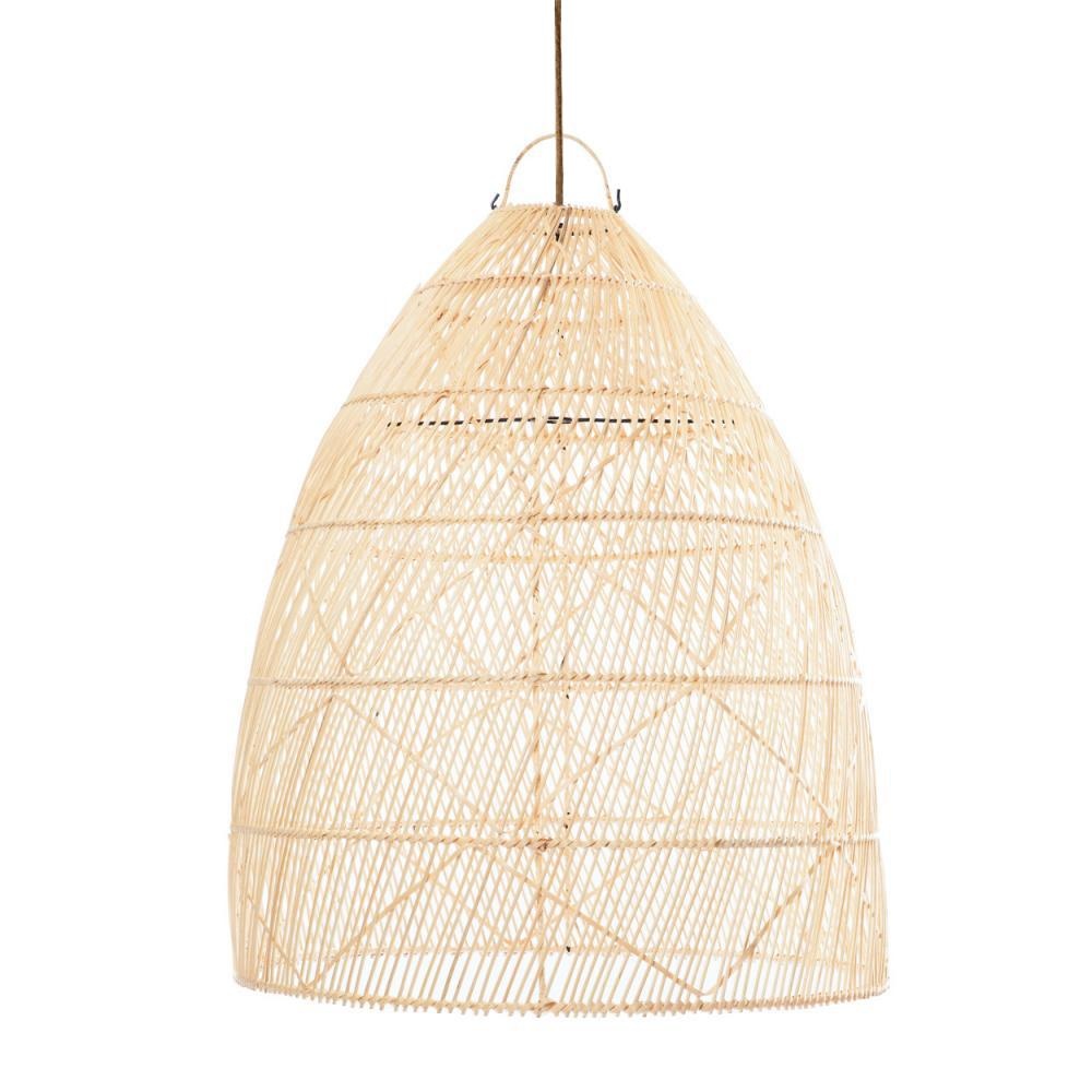 Bazar Bizar The Twister Pendant - Hanglamp - Natural - Rotan - M