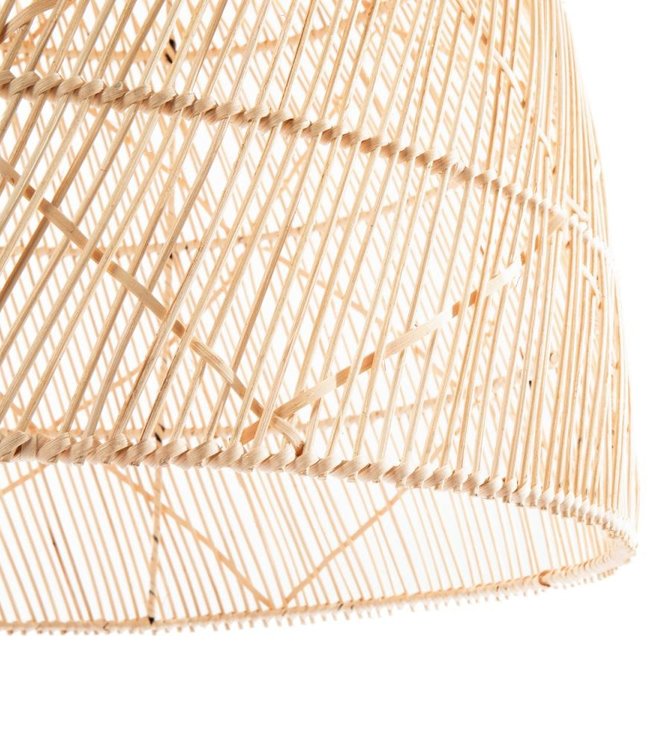Bazar Bizar The Twister Pendant - Hanglamp - Natural - Rotan - L