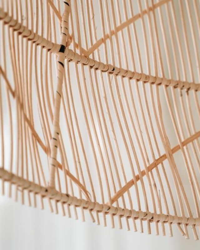 Bazar Bizar The Twister Pendant - Hanglamp - Natural - Rotan - L