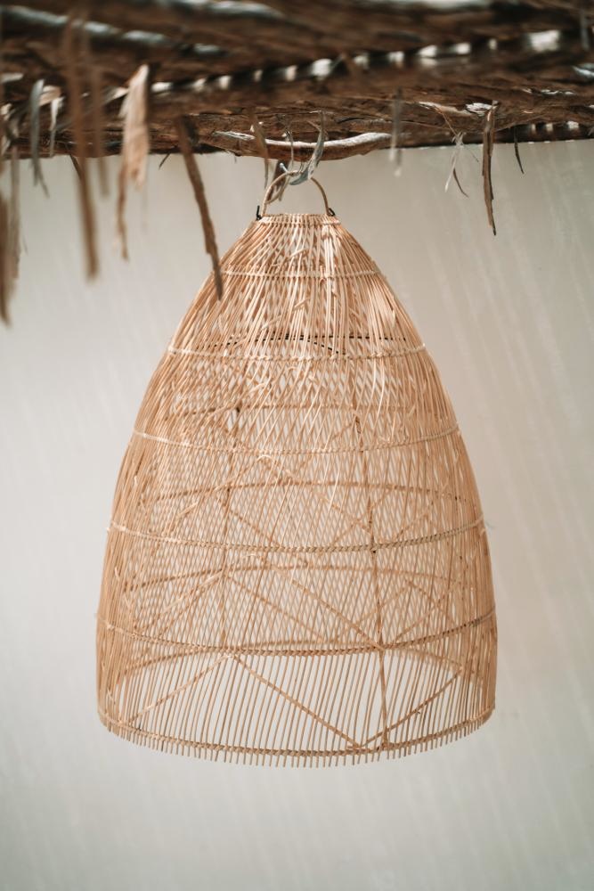 Bazar Bizar The Twister Pendant - Hanglamp - Natural - Rotan - L