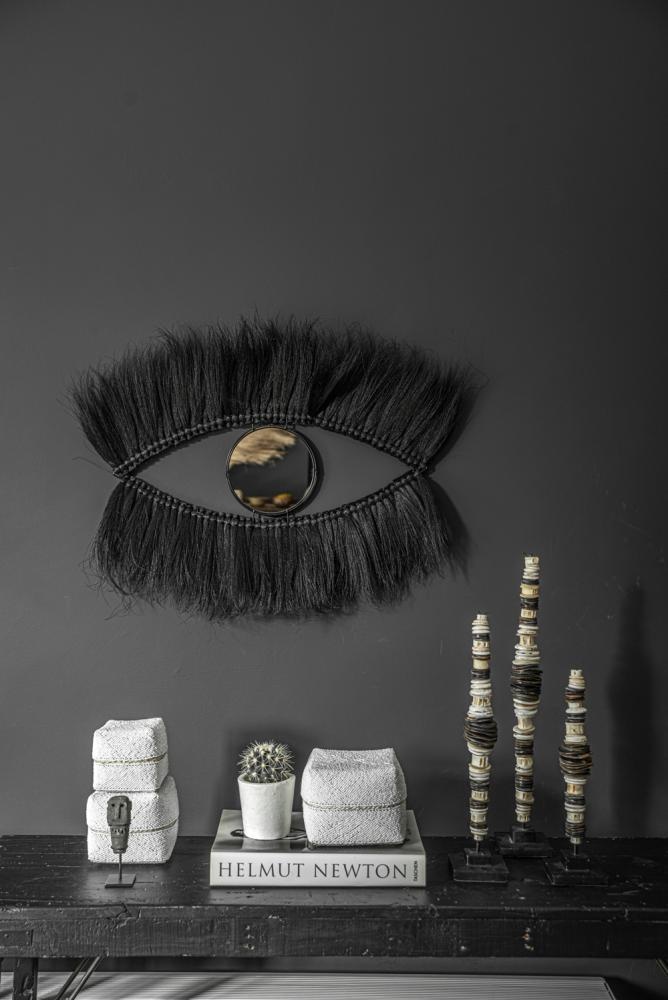 Bazar Bizar The Black Eye Spiegel - Zwart - B100 cm x H60 cm