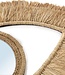 Bazar Bizar The Raffia Oog Spiegel - Naturel - L70 x H40 cm