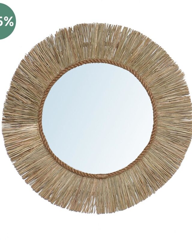 Bazar Bizar The St Barth Spiegel - Natural - Diameter 65 cm