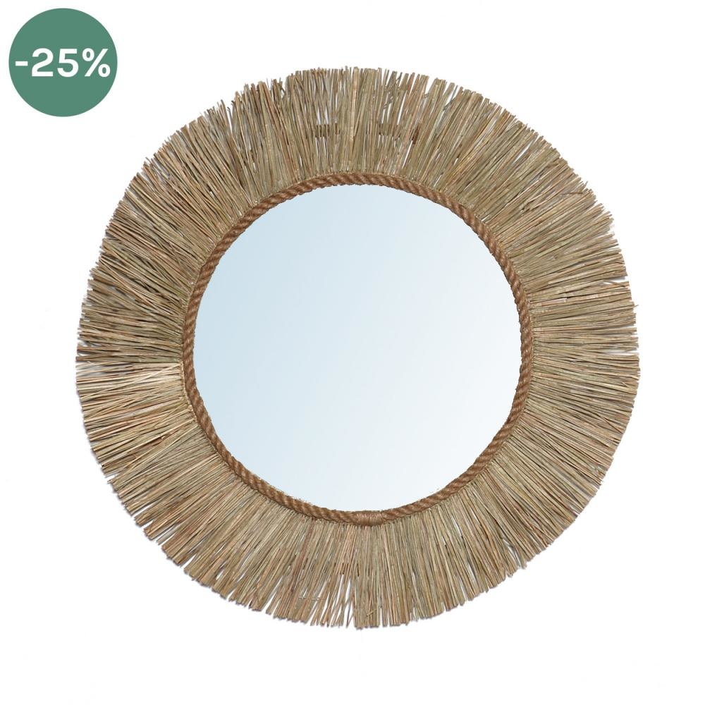 Bazar Bizar The St Barth Spiegel - Natural - Diameter 65 cm