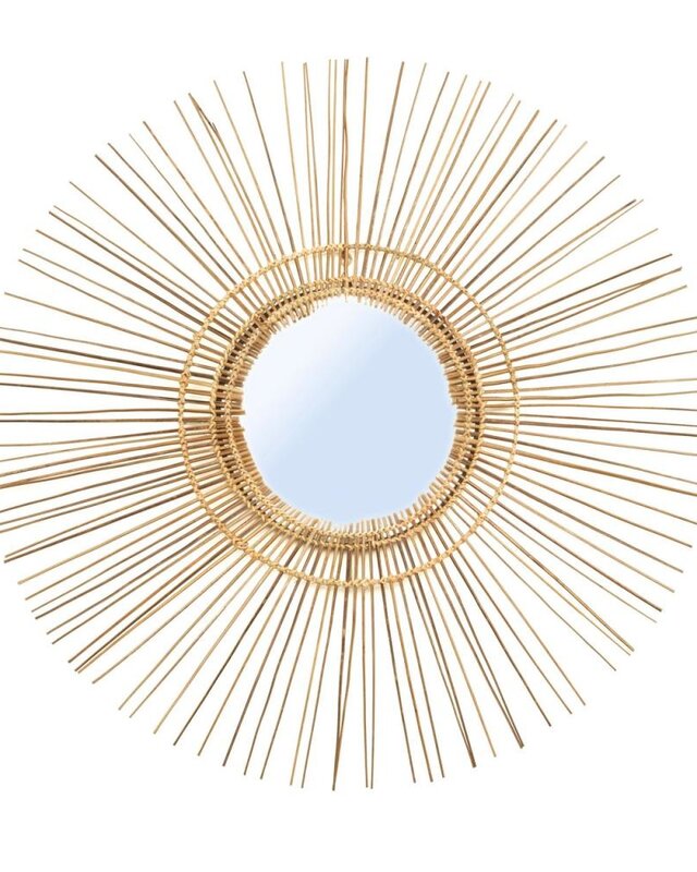 Bazar Bizar The Tropical Mirror - Natural - L - Diameter 85 cm