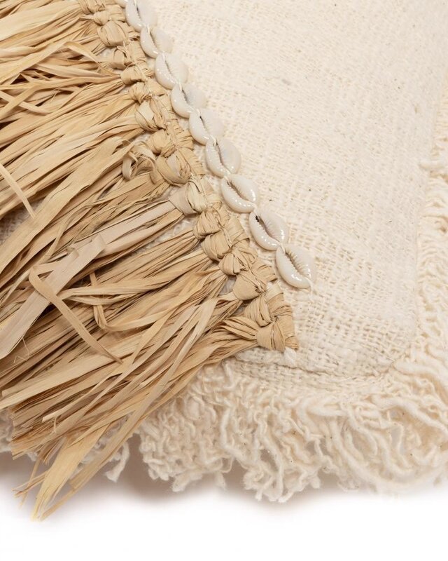 Bazar Bizar The Raffia Katoen Kussensloop - 40 x 40 cm