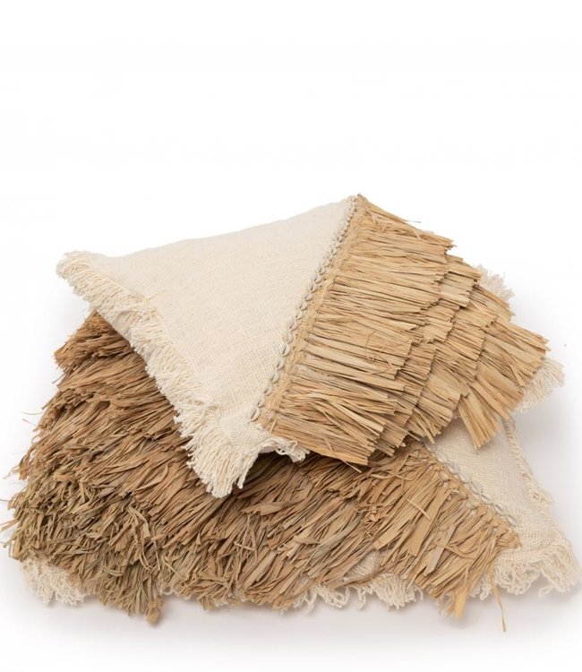Bazar Bizar The Raffia Katoen Kussensloop - 40 x 40 cm