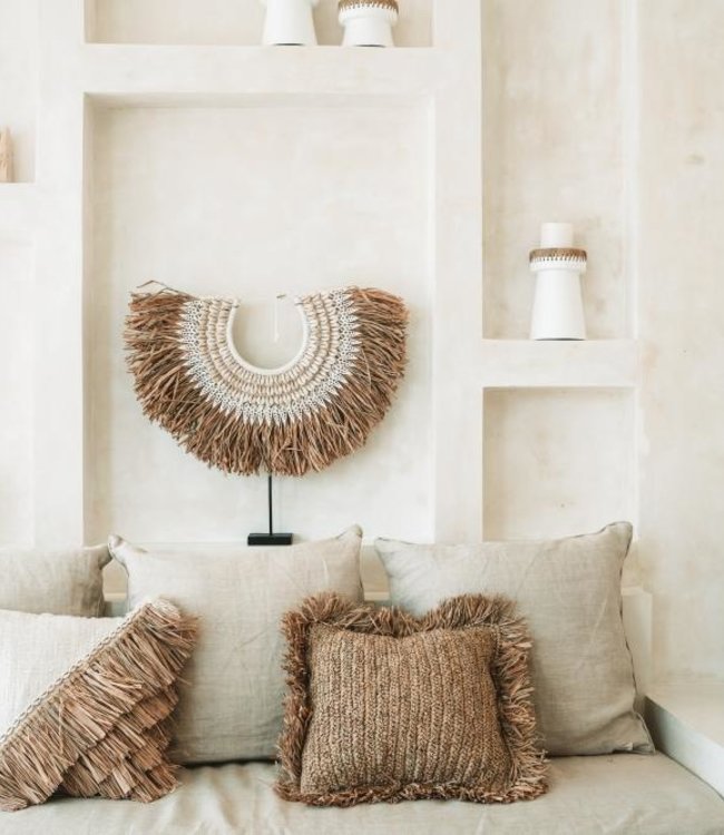 Bazar Bizar The Raffia Katoen Kussensloop - 40 x 40 cm