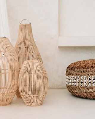 Bazar Bizar The Zuri Hanglamp - Naturel - H38 cm