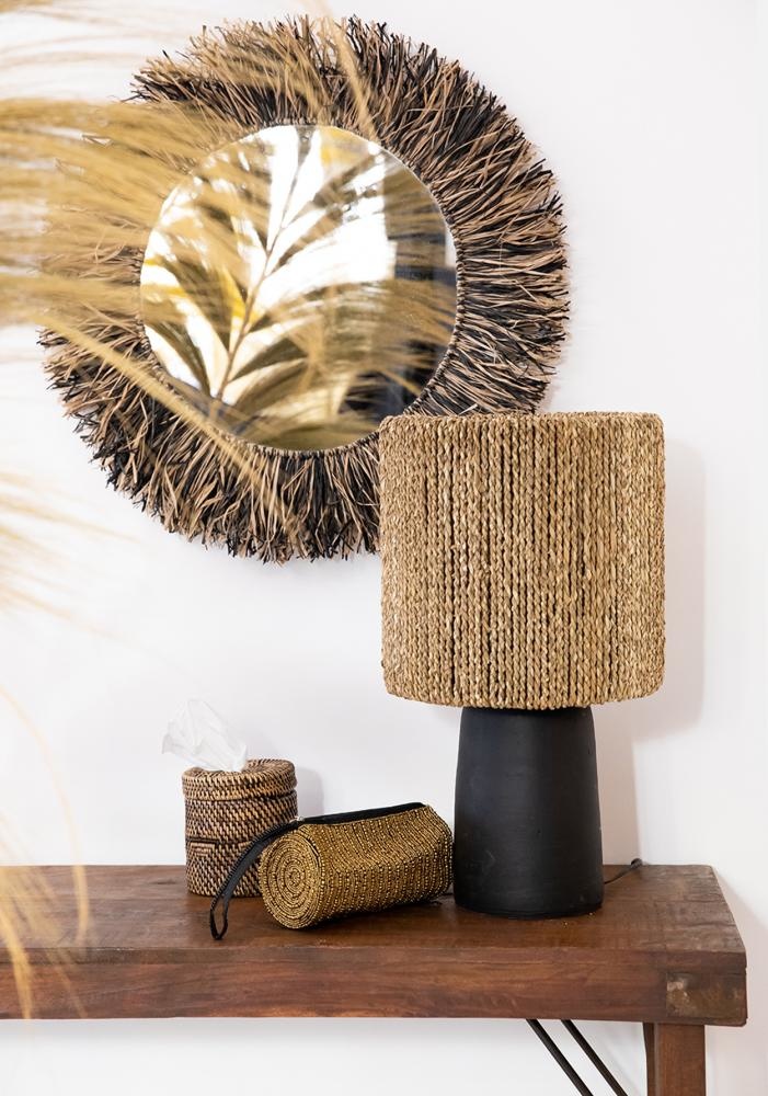 Bazar Bizar Chalki Tafellamp - Zwart & Naturel