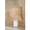 Rattan Tafellamp - Wit & Naturel