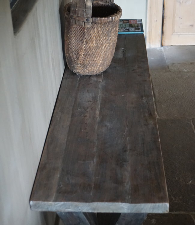 Rene Houtman Sidetable Oud Hout Cross Met Lade L160 cm