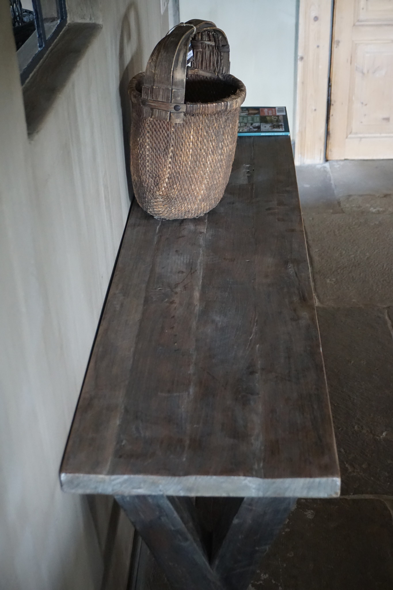 Rene Houtman Sidetable Oud Hout Cross Met Lade L160 cm
