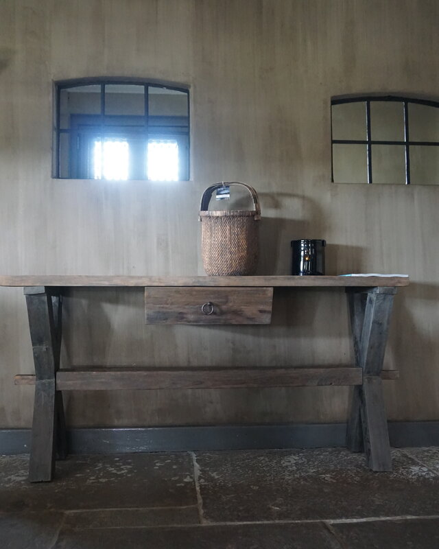Rene Houtman Sidetable Oud Hout Cross Met Lade L160 cm