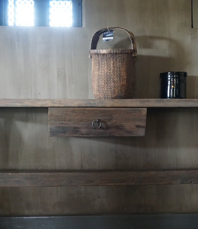 Rene Houtman Sidetable Oud Hout Cross Met Lade L160 cm