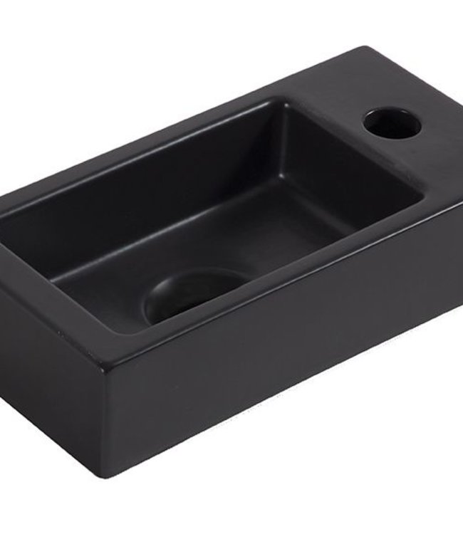 Wiesbaden Mini-Rhea Fontein Set - Links - L36 x B18 cm - Zwart - Kraangat Links