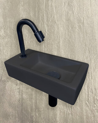 Wiesbaden Mini-Rhea Fontein Set - Links - L36 x B18 cm - Zwart