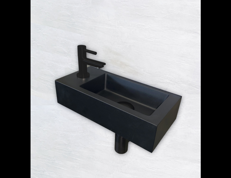 Wiesbaden Mini-Rhea Fontein Set - Links - 36x18 cm - Mat Zwart