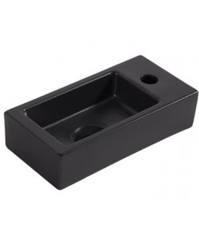 Wiesbaden Mini-Rhea Fontein Set Rechts - 36x18 cm - Mat Zwart
