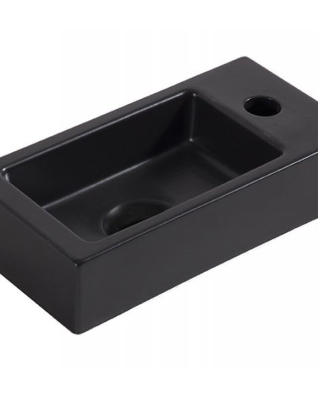 Wiesbaden Mini-Rhea Fontein Set - Rechts - Zwart/Goud - 36x18 cm