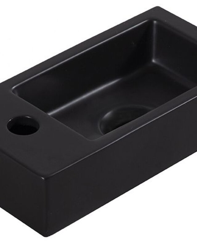 Wiesbaden Mini-Rhea Fontein Set - Links - L36 x B18 cm - Zwart/Goud