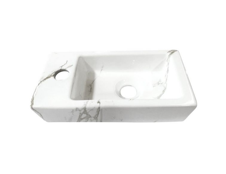 Wiesbaden Mini-Rhea Fontein Set Links- Wit/Goud - L36 x B18 cm
