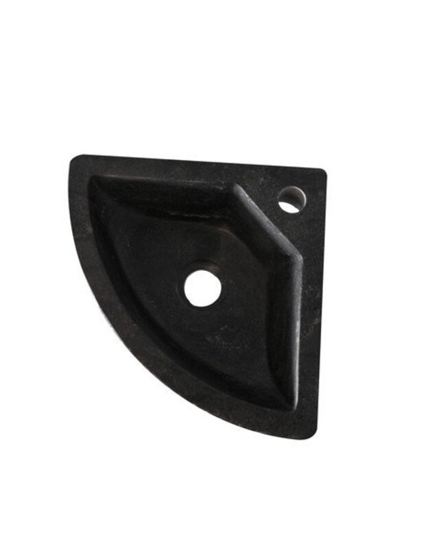 Wiesbaden One Pack Raw Hardstenen Hoekfontein | 30x30x10 cm | Gezoet | Zwart