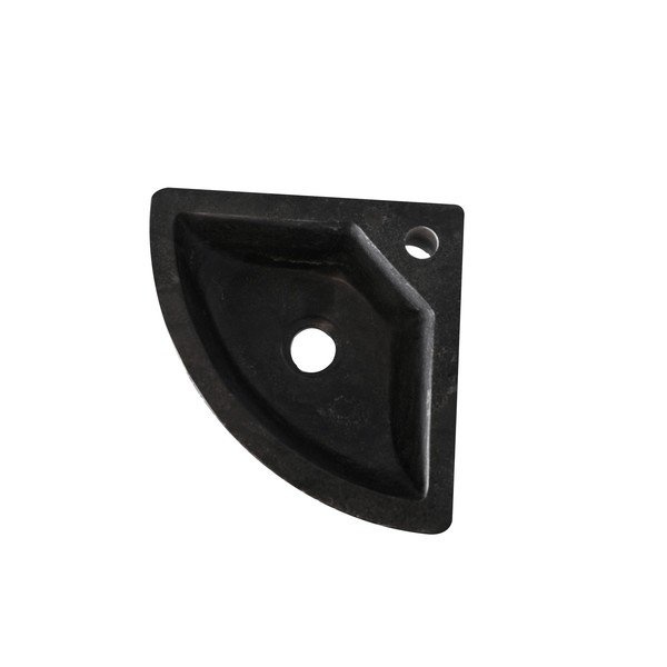 Wiesbaden One Pack Raw Hardstenen Hoekfontein | 30x30x10 cm | Gezoet | Zwart