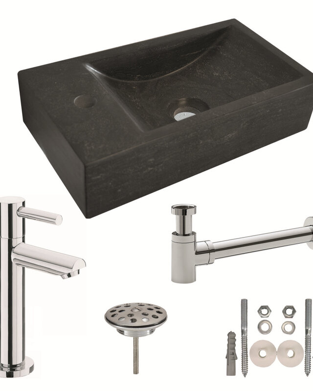 Wiesbaden Hardstenen Fontein-Set - Links - 40x22 cm