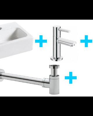 Wiesbaden Leto Fontein - Inclusief Amador Toiletkraam Chroom