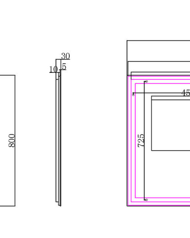 Wiesbaden Soul Spiegel - Met LED - 140 x 80 cm