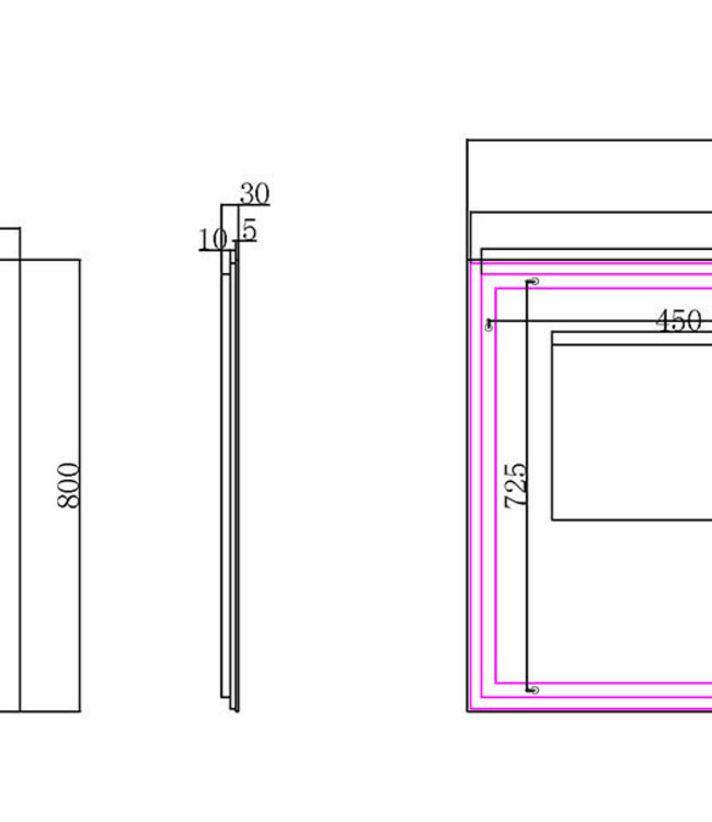 Wiesbaden Soul Spiegel - Met LED - 140 x 80 cm