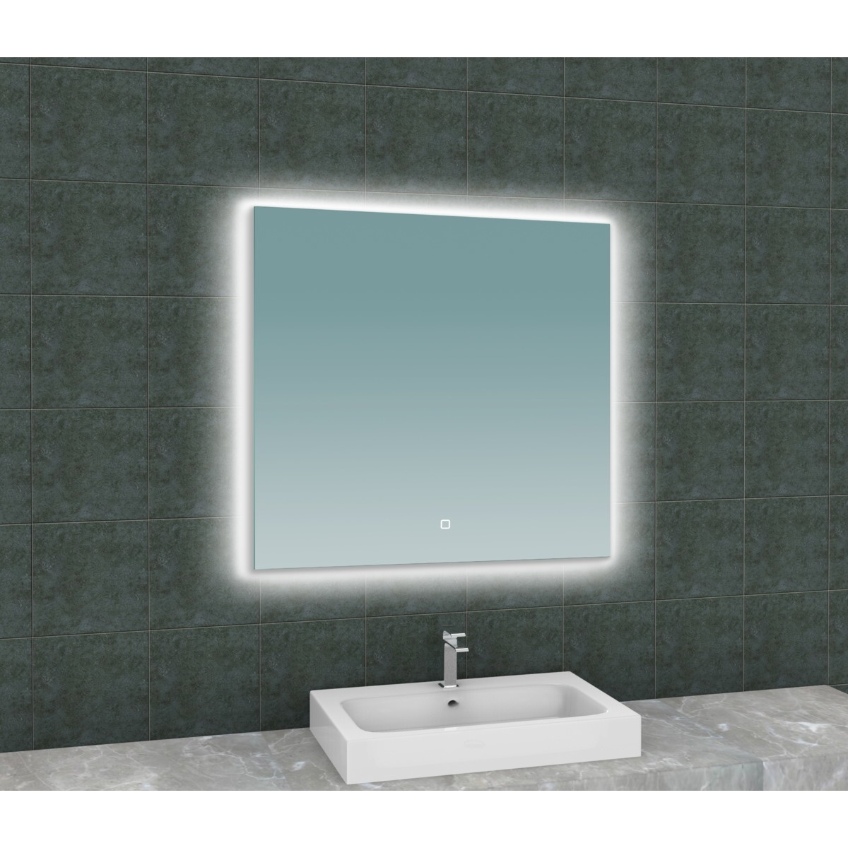 Wiesbaden Soul Spiegel - Met LED - 80 x 80 cm