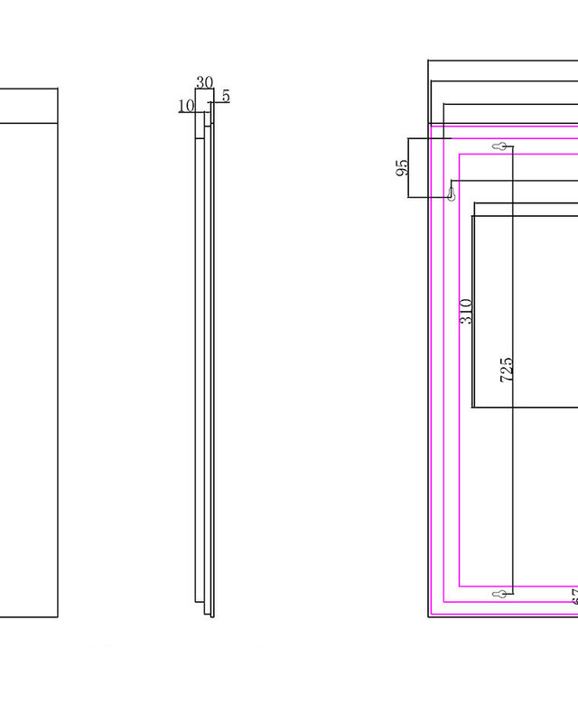 Wiesbaden Soul Spiegel - Met LED, dimbaar en spiegelverwarming - 60 x 80 cm