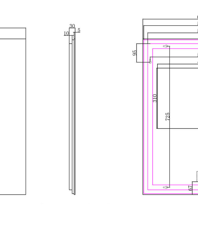 Wiesbaden Soul Spiegel - Met LED, dimbaar en spiegelverwarming - 60 x 80 cm