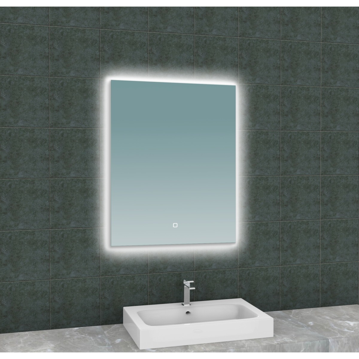 Wiesbaden Soul Spiegel - Met LED, dimbaar en spiegelverwarming - 60 x 80 cm