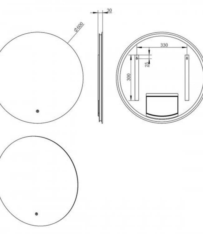 Rene Houtman Giro Ronde Spiegel - Met LED Verlichting  - 60 cm