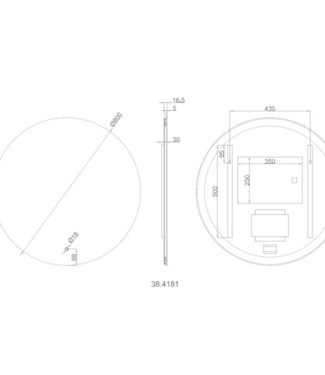 Wiesbaden Soul Spiegel - Rond - Met LED Verlichting - 80 cm