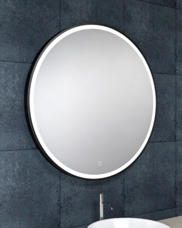 Wiesbaden Maro Ronde Spiegel - Met LED Verlichting - Mat Zwart - 60 cm