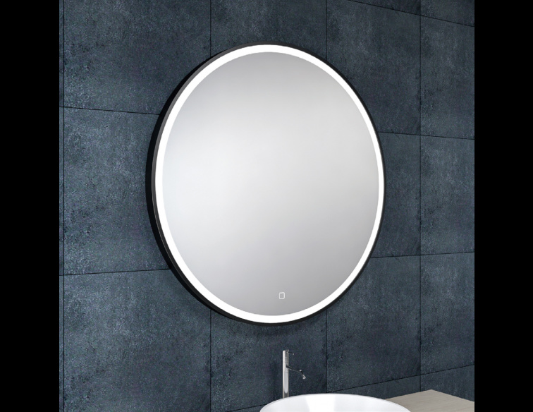 Wiesbaden Maro Ronde Spiegel - Met LED Verlichting - Mat Zwart - 60 cm