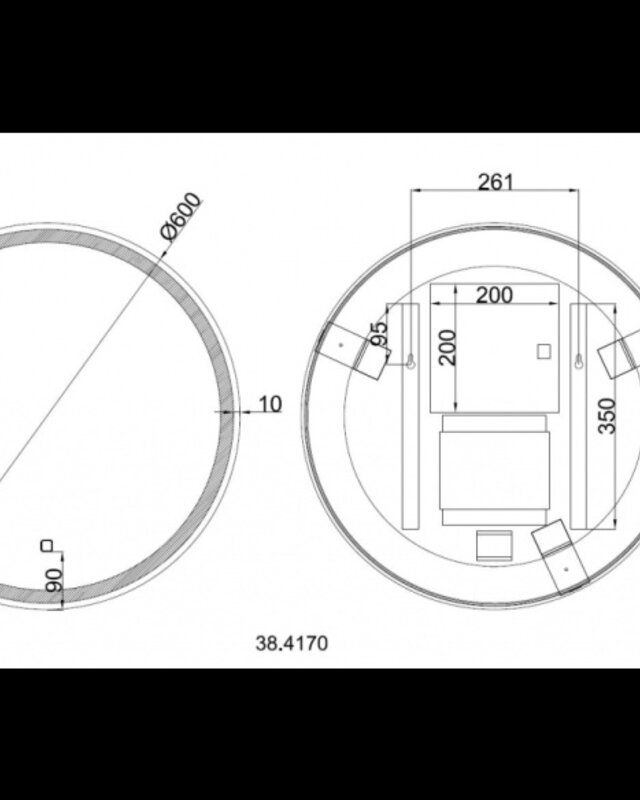 Wiesbaden Maro Ronde Spiegel - Met LED Verlichting - Mat Zwart - 60 cm