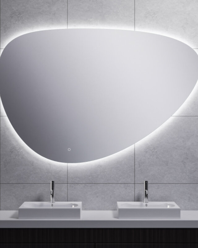 Wiesbaden Uovo Condens-vrije LED Spiegel - Dimbaar - 150 cm
