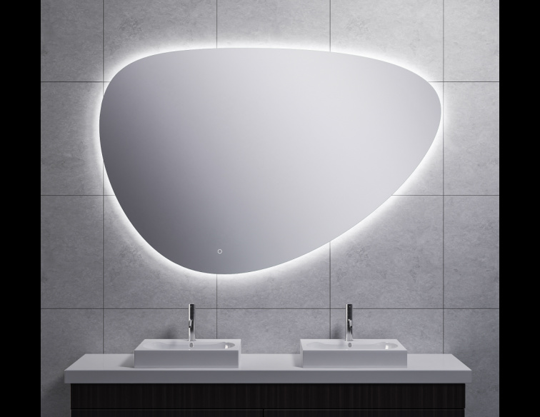 Wiesbaden Uovo Condens-vrije LED Spiegel - Dimbaar - 150 cm