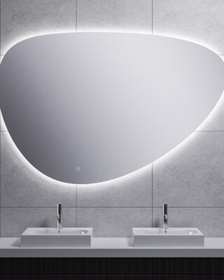 Wiesbaden Uovo Condens-vrije LED Spiegel - Dimbaar - 140 cm