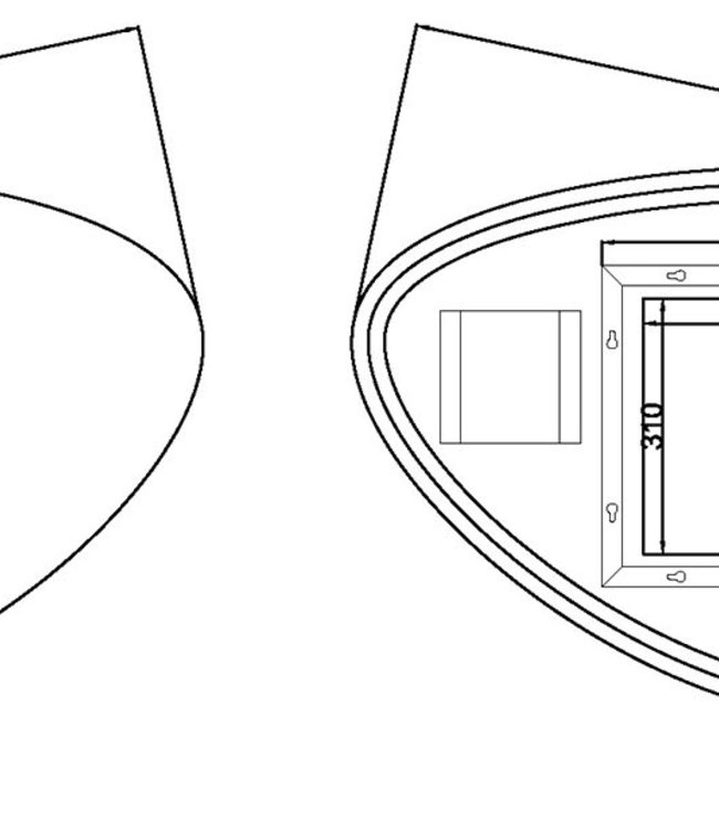 Wiesbaden Uovo Condens-vrije LED Spiegel - Dimbaar - 100 cm