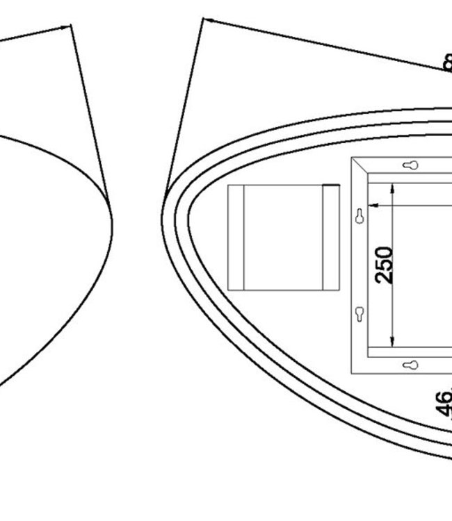 Wiesbaden Uovo Condens-vrije LED Spiegel - Dimbaar - 80 cm