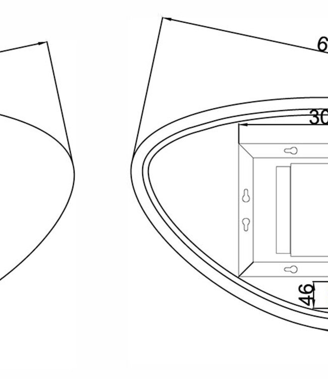 Wiesbaden Uovo Condens-vrije LED Spiegel - Dimbaar - 60 cm