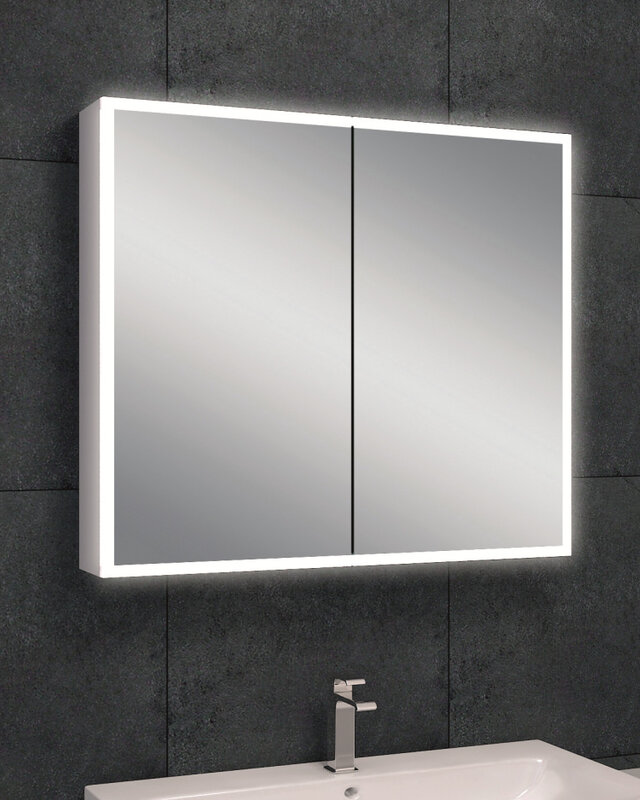 Wiesbaden Quatro Spiegelkast met Verlichting - 80 x 70 x13 cm