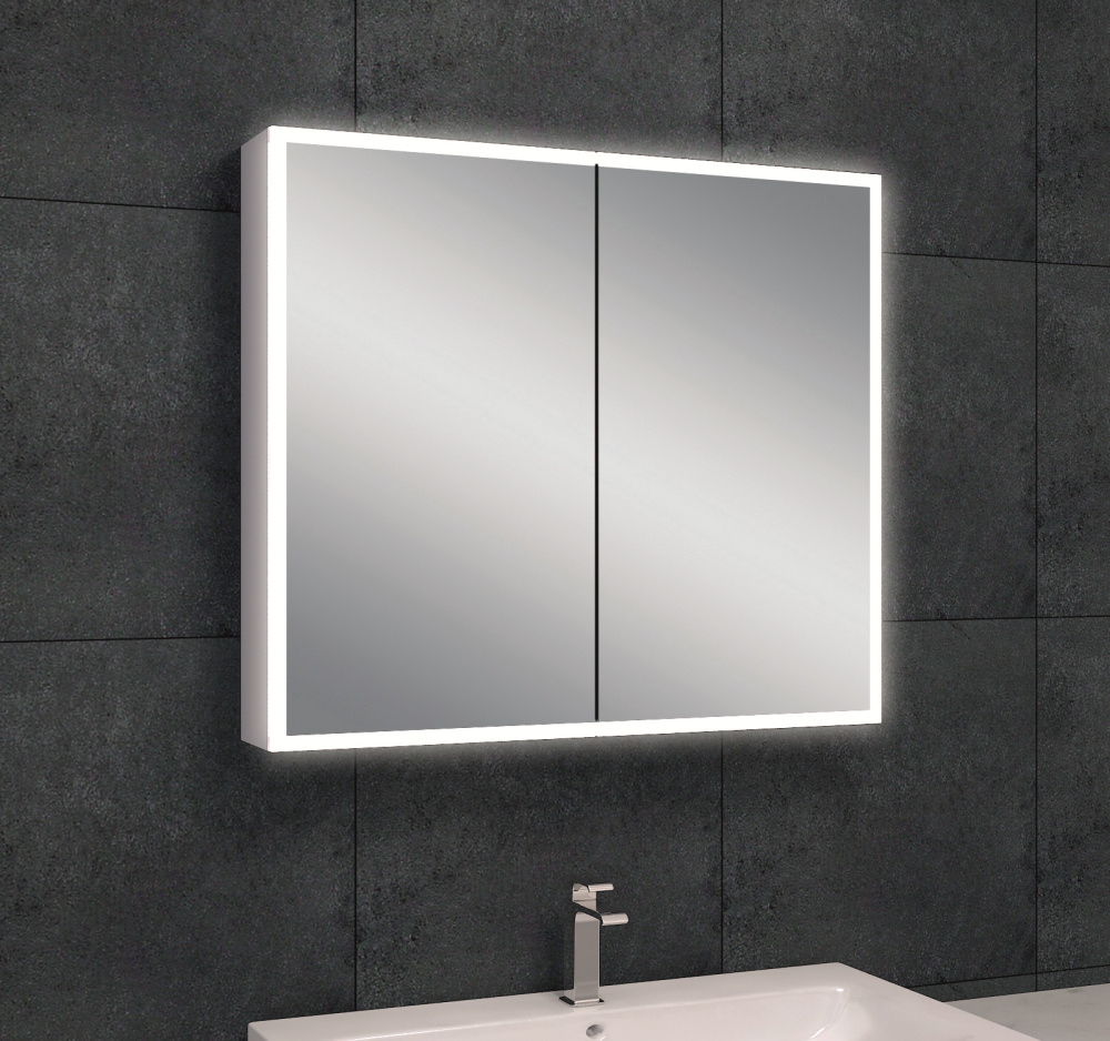 Wiesbaden Quatro Spiegelkast met Verlichting - 80 x 70 x13 cm